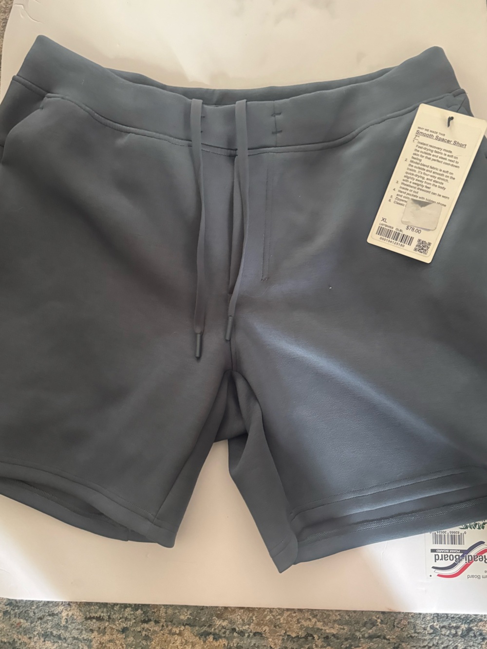 lululemon athletica Men's Slate Blue Athletic Drawstring Shorts